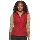 Petite Croft & Barrow&reg; Quilted Vest, Women's, Size: M Petite, Med Red
