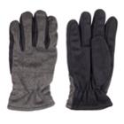 Men's Dockers&reg; Quilted Microfiber Faux-fur Gloves, Size: Large, Dark Grey