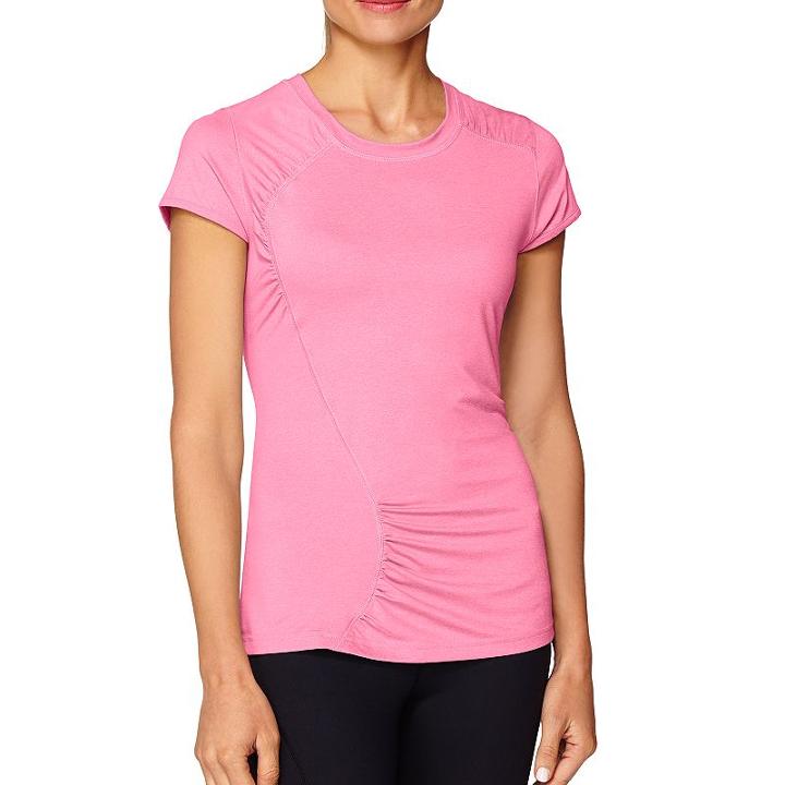 Women's Shape Active S-curve Scoopneck Workout Tee, Size: Xl, Dark Pink