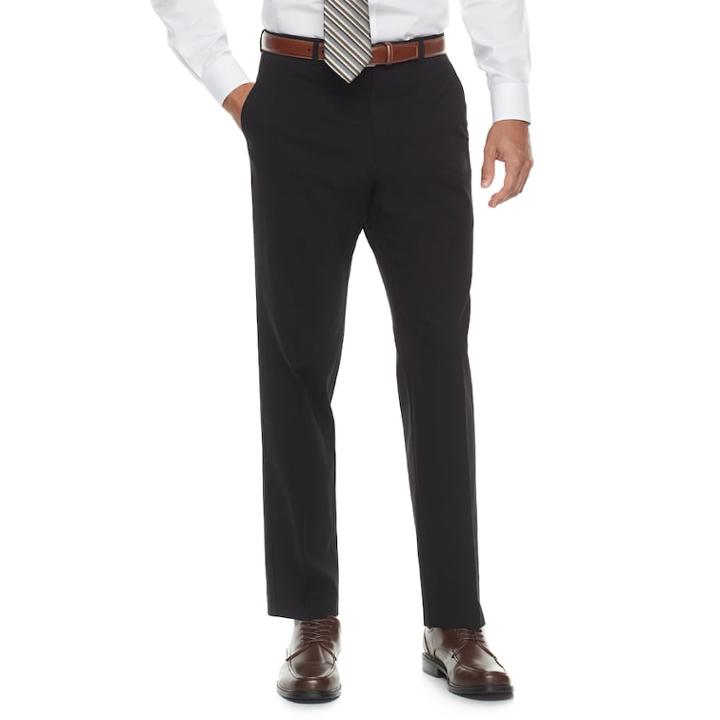 Men's Chaps Stretch Dress Pants, Size: 42x30, Black