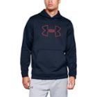 Men's Under Armour Performance Fleece Logo Hoodie, Size: Large, Dark Blue