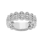 1/5 Carat T.w. Diamond 10k White Gold Openwork Ring, Women's, Size: 7