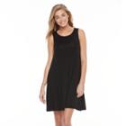 Women's Apt. 9&reg; A-line Tank Dress, Size: Xl, Black