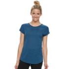 Women's Tek Gear&reg; Crisscross Open Back Tee, Size: Large, Med Blue