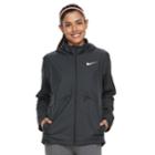 Women's Nike Essential Hooded Running Jacket, Size: Xs, Grey (charcoal)