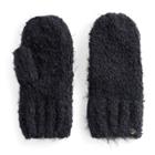 Women's Cuddl Duds Knit Mittens, Black