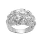Sterling Silver Quilted Ring, Women's, Size: 7, Grey