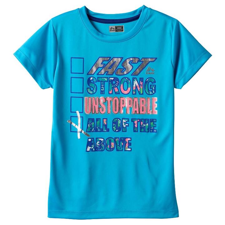 Girls 7-16 Rbx Foil Graphic Tee, Girl's, Size: Large, Brt Blue