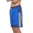 Men's Adidas Jumpshot Colorblock Microfiber Volley Swim Trunks, Size: Small, Blue (navy)