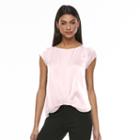 Women's Apt. 9&reg; Satin Twist-front Tee, Size: Medium, Brt Pink
