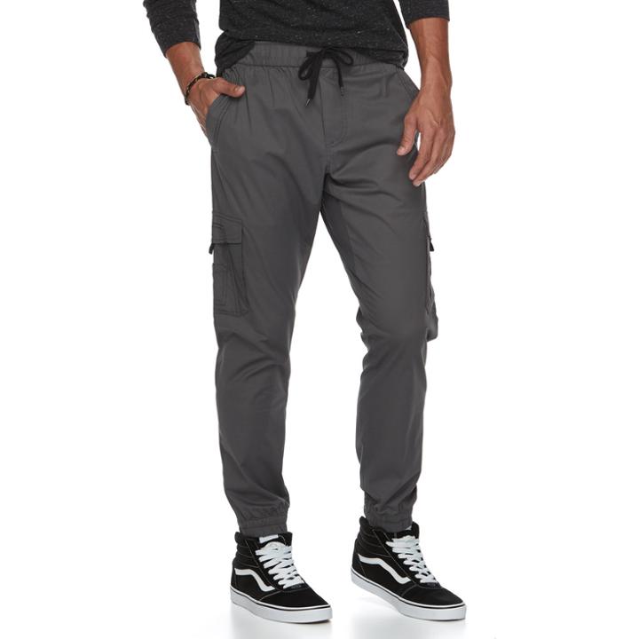 Men's Hollywood Jeans Banning Cargo Jogger Pants, Size: Large, Grey (charcoal)