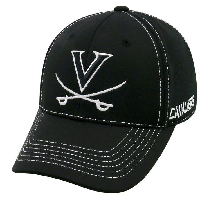 Adult Top Of The World Virginia Cavaliers Dynamic Performance One-fit Cap, Men's, Black