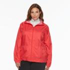 Plus Size Columbia Rain To Fame Hooded Rain Jacket, Women's, Size: 1xl, Dark Pink
