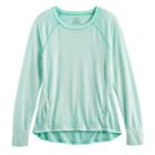 Girls 7-16 & Plus Size So&reg; Performance Crew Tee, Size: 12 1/2, Green