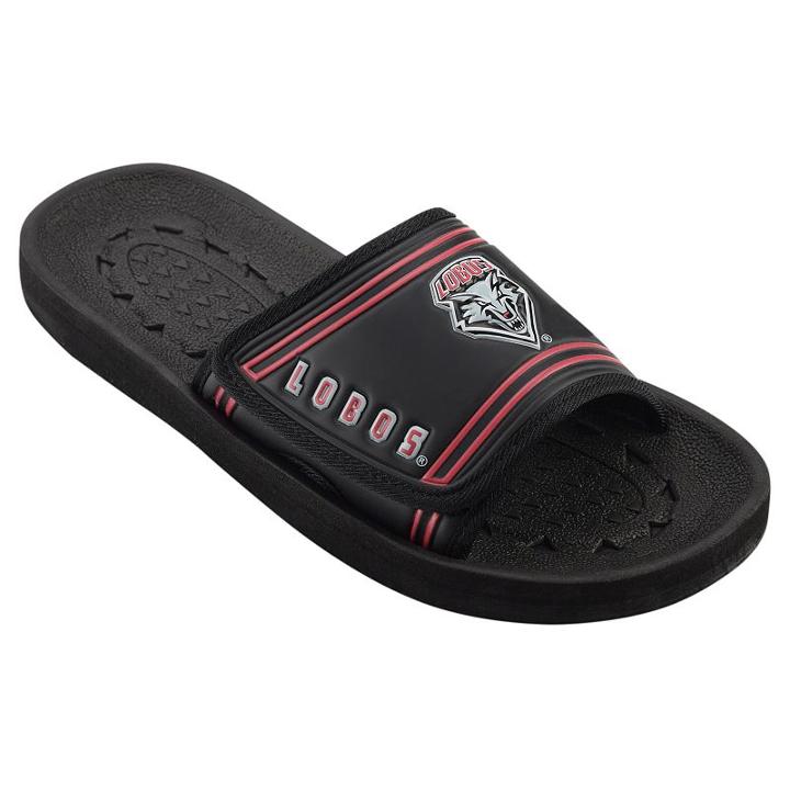 Adult New Mexico Lobos Slide Sandals, Size: Xl, Black