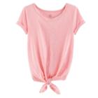 Girls 7-16 & Plus Size So&reg; Rolled Cuff Tie Front Tee, Size: 16, Brt Orange