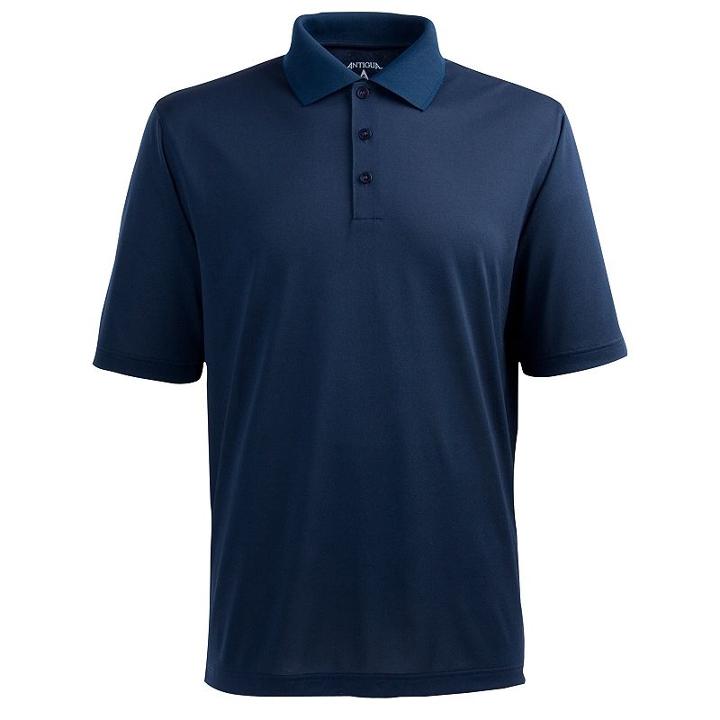 Men's Antigua Xtra-lite Desert-dry Solid Performance Polo, Size: Medium, Blue