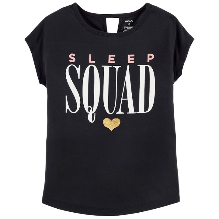 Girls 4-14 Carter's Lounge Top, Size: 14, Black