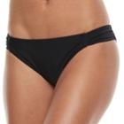 Mix-and-match Solid Hipster Bikini Bottoms, Teens, Size: Large, Black