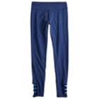 Girls 7-16 So&reg; Strappy Yoga Leggings, Size: 16, Dark Blue