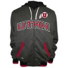 Men's Franchise Club Utah Utes Power Play Reversible Hooded Jacket, Size: 3xl, Grey