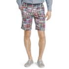 Men's Izod Madras Patchwork Shorts, Size: 34, Red Other