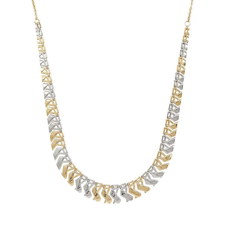 Everlasting Gold 10k Gold Two Tone Cleopatra Necklace, Women's, Size: 17