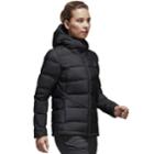 Women's Adidas Outdoor Helionic Hooded Down Jacket, Size: Small, Black