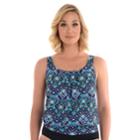 Women's Upstream Blouson Tankini Top, Size: 8, Ethnic Groove