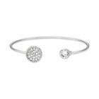 Brilliance Disc Cuff Bracelet With Swarovski Crystals, Women's, White