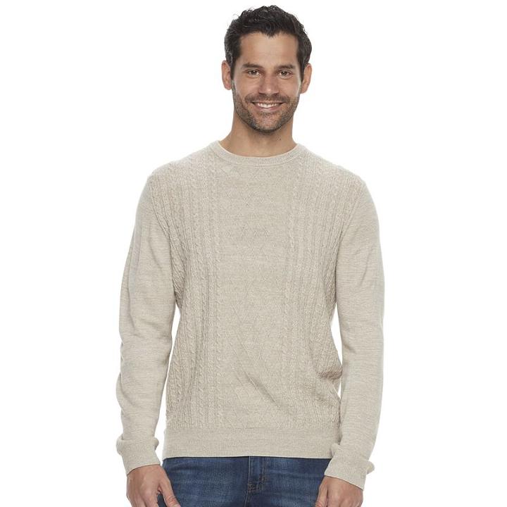 Men's Dockers Comfort Touch Classic-fit Crewneck Sweater, Size: Xl, Natural
