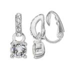 Dana Buchman Half Circle Clip On Drop Earrings, Women's, Silver