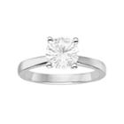 Forever Brilliant 14k White Gold 1 1/2 Carat T.w. Lab-created Moissanite Solitaire Engagement Ring, Women's, Size: 9