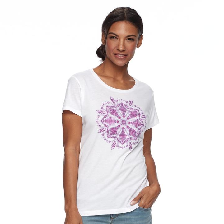Women's Columbia Fairhaven Park Ii Jersey Graphic Tee, Size: Medium, White