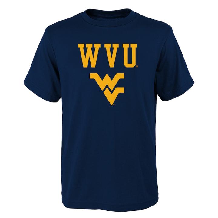 Boys' 4-18 West Virginia Mountaineers Goal Line Tee, Size: 4-5, Dark Blue