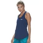 Women's Nike Pure Dri-fit Racerback Tennis Tank, Size: Small, Blue (navy)
