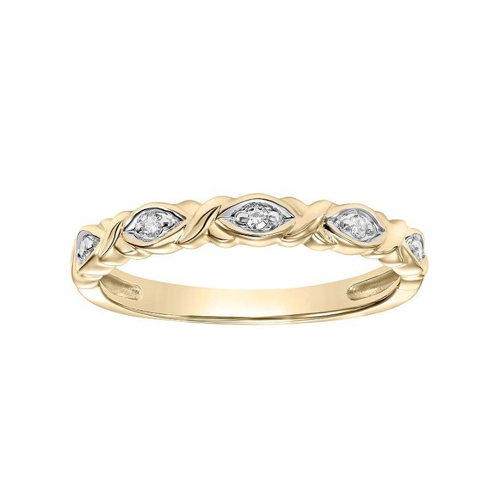 Simply Vera Vera Wang 14k Gold Diamond Accent X Wedding Ring, Women's, Size: 7, Yellow
