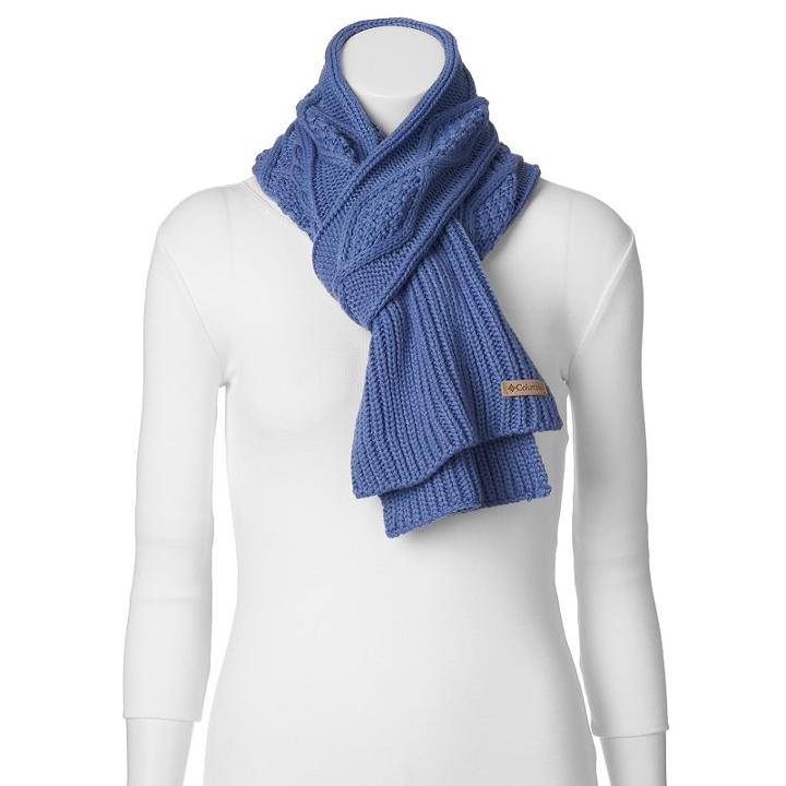 Columbia Cable-knit Oblong Scarf, Women's, Drk Purple