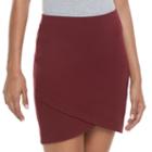 Juniors' So&reg; Solid Cross Front Skirt, Girl's, Size: Medium, Red
