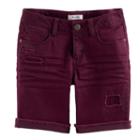 Girls 7-16 & Plus Size Mudd&reg; Wine Red Denim Bermuda Shorts, Size: 18 1/2, Dark Red