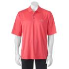 Men's Pebble Beach Classic-fit Textured Performance Golf Polo, Size: Medium, Lt Orange