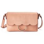 Lc Lauren Conrad Poesie Scalloped Flap Crossbody Bag, Women's, Med Pink