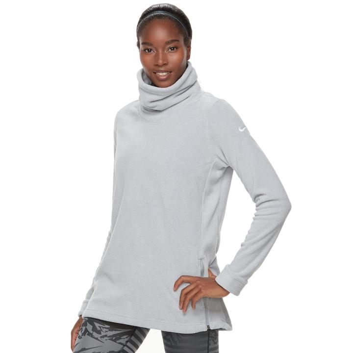 Women's Nike Therma Training Top, Size: Xl, Grey (charcoal)