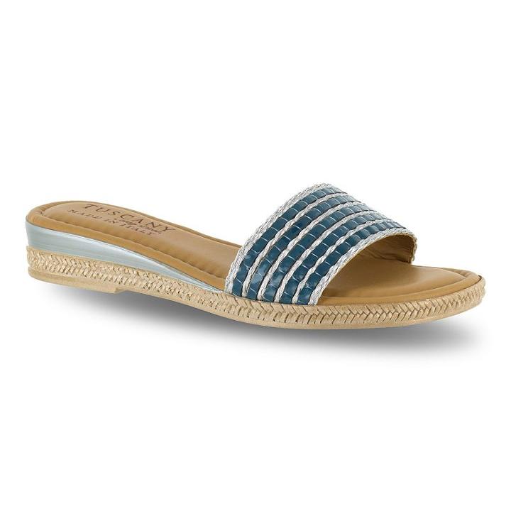 Tuscany By Easy Street Vanna Women's Sandals, Size: 8.5 Wide, Blue