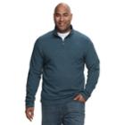 Big & Tall Van Heusen Flex Classic-fit Quarter-zip Sweater, Men's, Size: 3xb, Blue