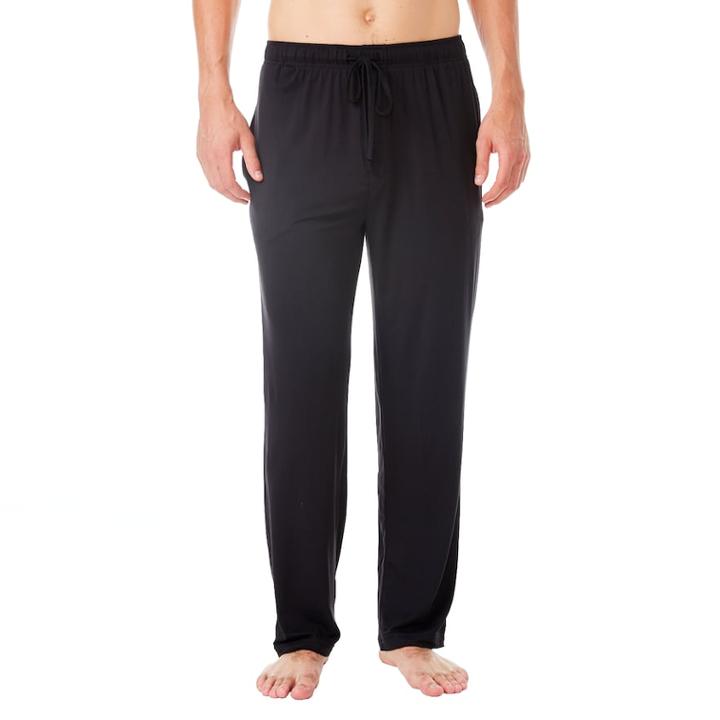Men's Coolkeep Solid Performance Lounge Pants, Size: Large, Black