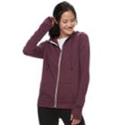 Juniors' So&reg; Zip-up Hoodie, Teens, Size: Small, Drk Purple