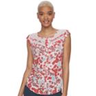 Juniors' Candie's&reg; Print Lace Inset Top, Teens, Size: Xs, Dark Pink