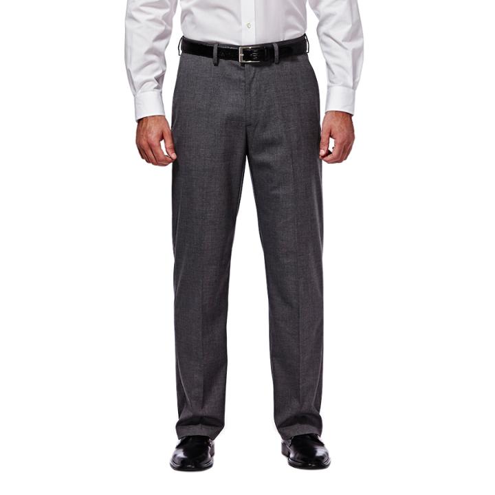 Men's J.m. Haggar Premium Classic-fit Flat-front Stretch Suit Pants, Size: 34x32, Dark Grey