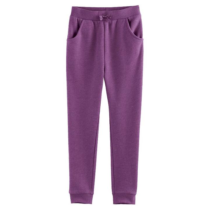Girls 4-10 Jumping Beans&reg; Fleece Jogger Pants, Size: 7, Med Purple